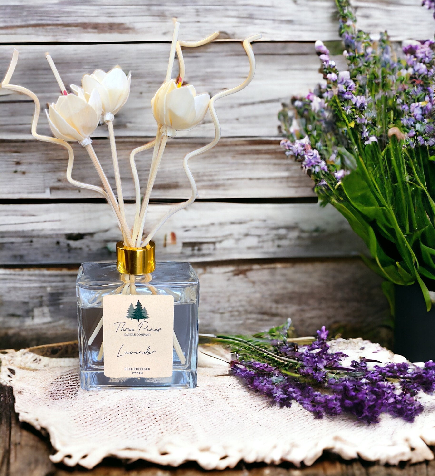 Lemongrass & Lime Reed Diffuser | Three Pines Candle Company